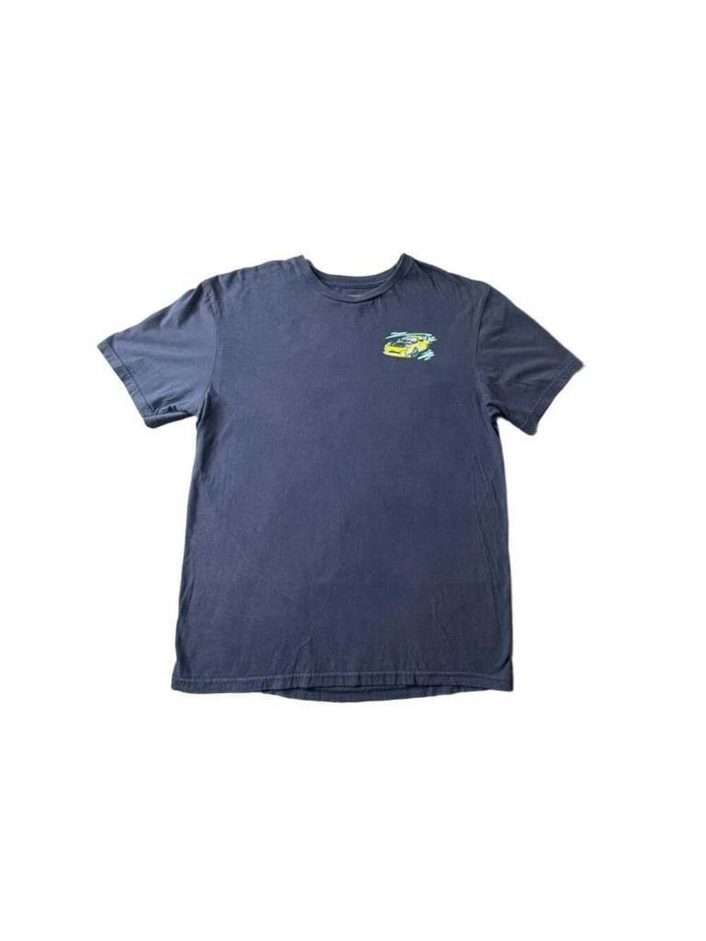 Rebel Society T-Shirt Size Large Blue Street Racing Car Graphic
